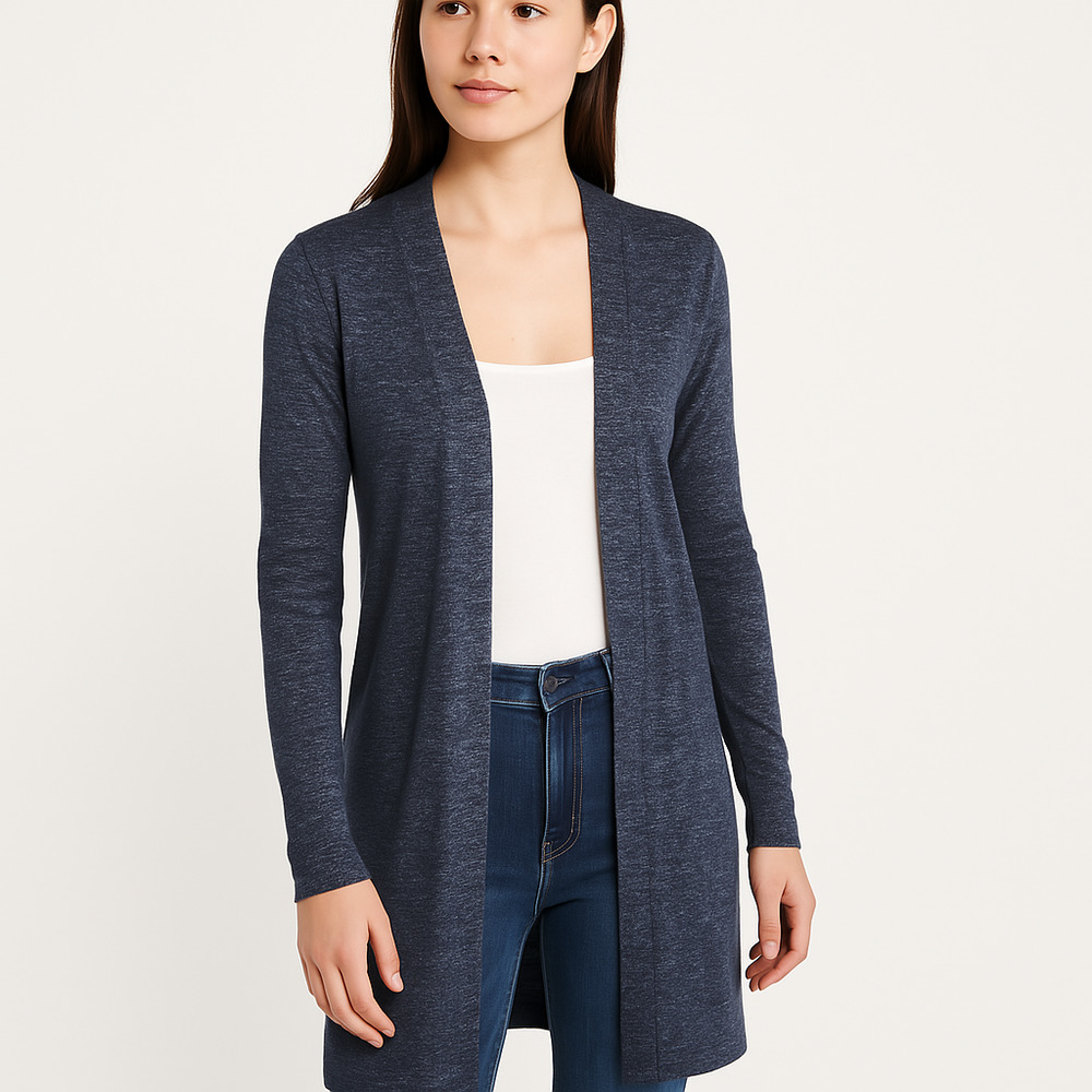 Abercrombie And Fitch Cardigan Womens‎ Small Gray Knit Long Sleeve Open Front
